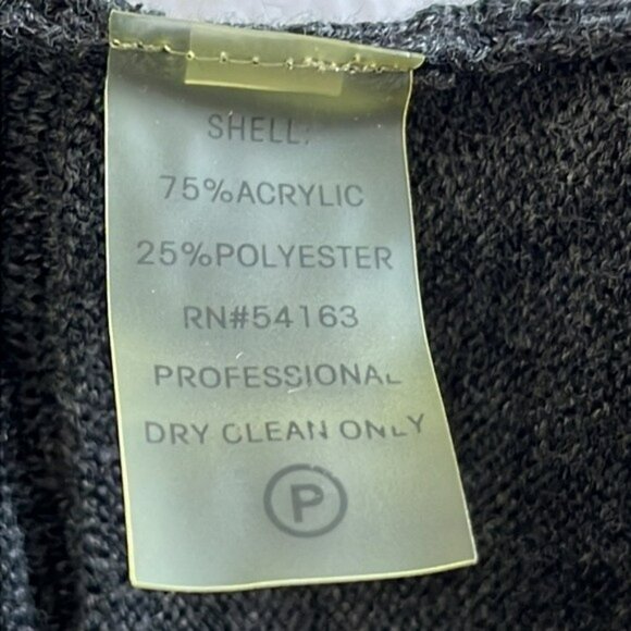 Calvin Klein Sweater Dress, Sleeveless Turtleneck, Matching Belt, Gray, Large - Picture 10 of 10